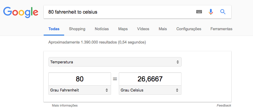 Graus Celsius Em Fahrenheit